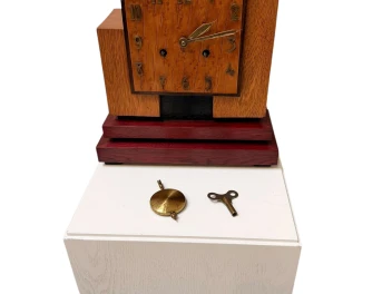 Art Deco Modernist Mantel Clock In the style of Hendrik Wouda, 1920s